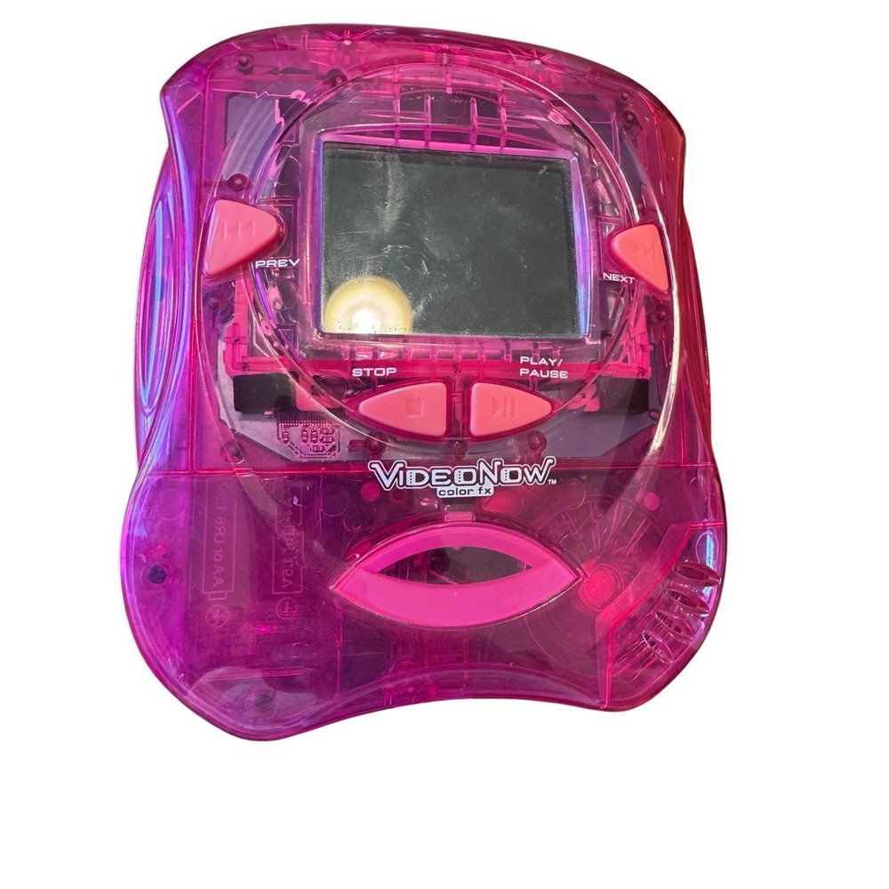 Hasbro 2004 VideoNow FX Personal Video Player Pink Excellent Translucent Case